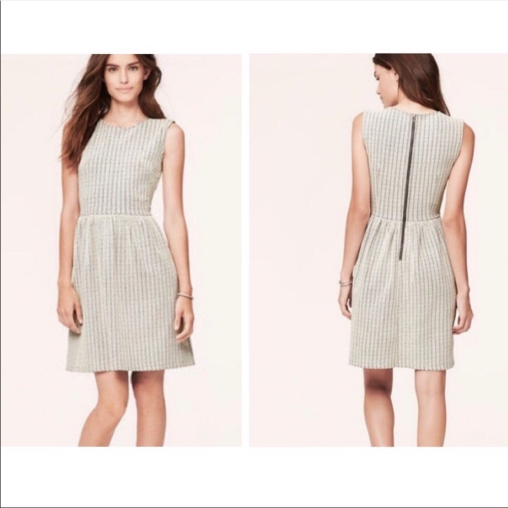 LOFT Chevron Jacquard Dress